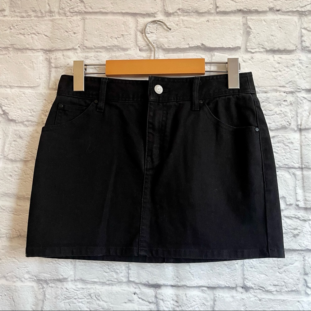 ARITZIA WILFRED FREE Black Denim Jean Mini Skirt - Picture 3 of 7